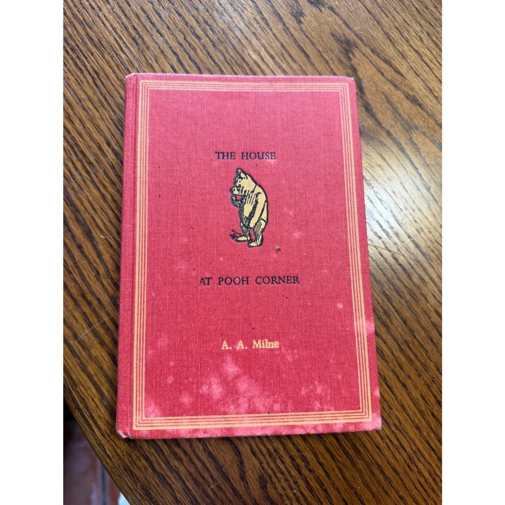 The House at Pooh Corner A.A. Milne Vintage Hardcover Ernest Shepard Red Cloth
